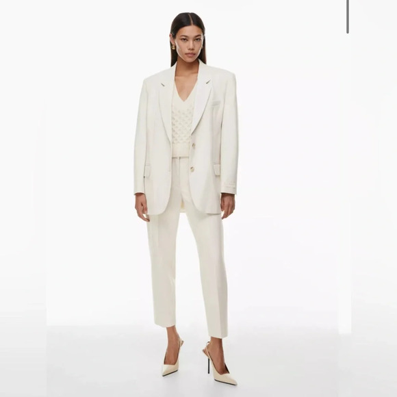 Aritzia Babaton Minter Pants Matte Pearl Size 6 Straight Leg (Re)ssential - Picture 4 of 12